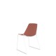 Polypropylene Shell Chair White Steel Skid Frame